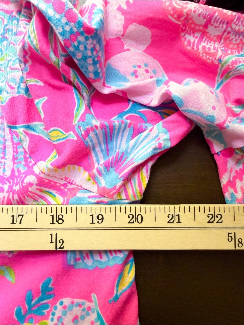 Lilly Pulitzer Pink Seashell Print Bell Sleeve Shift Dress Resort Coastal Chic L - Picture 8 of 9